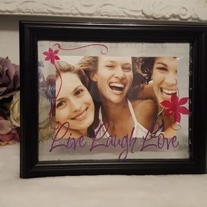 Picture Frame View Glass Float Live Laugh Love